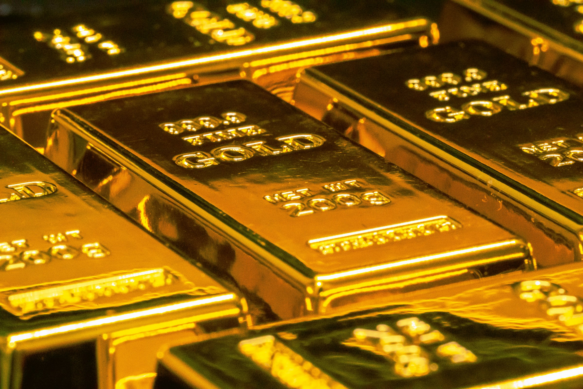 Refined gold bars